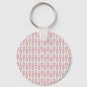 Tennis gepersonaliseerd rood gestreept sleutelhanger (Achterkant)