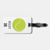 Tennis Gepersonaliseerde Custom Team Bag Label Gif Bagagelabel (Achterkant horizontaal)