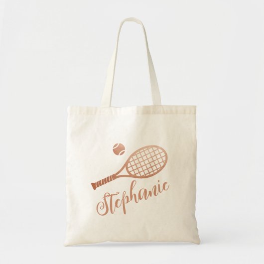 Tennis Gepersonaliseerde de Naam van het Manuscrip Tote Bag (Voorkant)