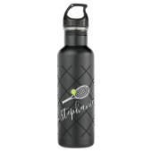 Tennis Gepersonaliseerde Elegant Script Name Waterfles (Voorkant)