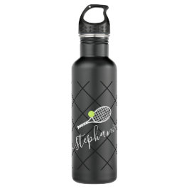 Tennis Gepersonaliseerde Elegant Script Name Waterfles