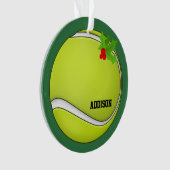 Tennis Gepersonaliseerde foto Kerstmis Ornament (voorkant)