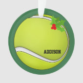 Tennis Gepersonaliseerde foto Kerstmis Ornament (voorkant)