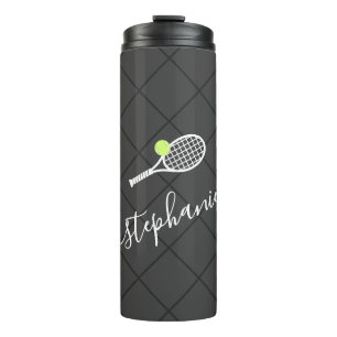Tennis Gepersonaliseerde het Monogram van de Naam  Thermosbeker