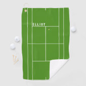Tennis gepersonaliseerde naam of monogram golfhanddoek (Insitu)