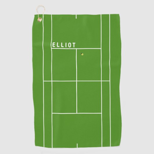 Tennis gepersonaliseerde naam of monogram golfhanddoek (Voorkant)