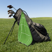 Tennis gepersonaliseerde naam of monogram golfhanddoek (Groen)