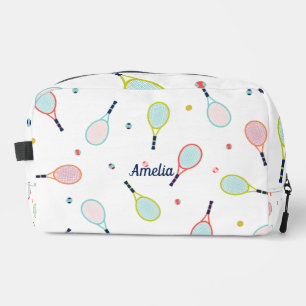 Tennis Gepersonaliseerde naam Roze Groen Blauw Aan Toilettasje