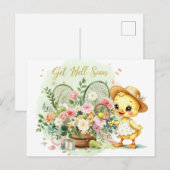 TENNIS Get well soon for Duck Lover Briefkaart (Voorkant / Achterkant)