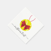 Tennis Gift Ball-kerstfeest Aangepaste tekstsport Servet (Hoek)