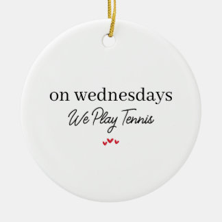 Tennis Gift for Player Doubles Partner Coach Keramisch Ornament