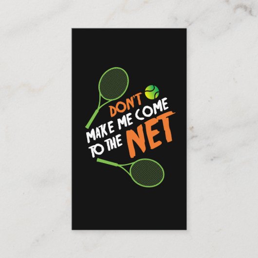 Tennis Gift Idea Tennis Player Visitekaartje (Voorkant)