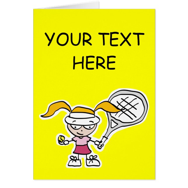 Tennis Gifts en Kaarten met een schattig cartoon m (Voorkant)
