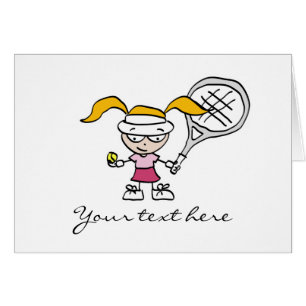 Tennis Gifts en Kaarten met een schattig cartoon m