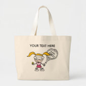 Tennis Gifts en Kaarten met een schattig cartoon m Grote Tote Bag (Voorkant)