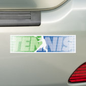 Tennis Gifts voor spelers en ventilatoren bumper s Bumpersticker (Op auto)