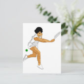 Tennis Girl Briefkaart (Staand voorkant)