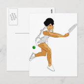 Tennis Girl Briefkaart (Voorkant / Achterkant)