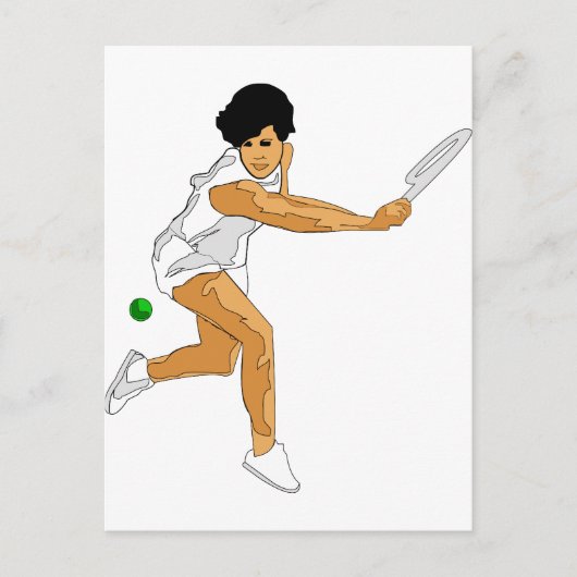 Tennis Girl Briefkaart (Voorkant)
