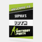 Tennis Girl Player Birthday Acryl Bord (Hoek)