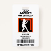 Tennis Girl Player Birthday Badge (Achterkant)