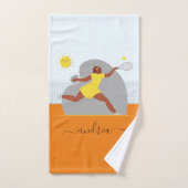 Tennis Girl Player Clay Court Kawaii Sun Kind Name Handdoek (Handdoek)