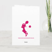 Tennis Girl Silhouette Verjaardag Kaart (Achterkant)