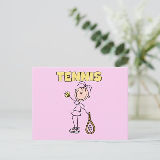 TENNIS Girl Tshirts en Gifts Briefkaart (Staand voorkant)