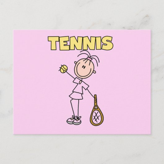 TENNIS Girl Tshirts en Gifts Briefkaart (Voorkant)