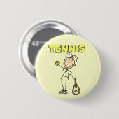 TENNIS Girl Tshirts en Gifts Ronde Button 5,7 Cm (Voorkant /achterkant)