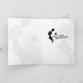 Tennis Girl Verjaardag Kaart (Binnen)