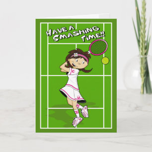 Tennis Girl Verjaardag Kaart