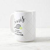 Tennis Goedkoper dan therapie Grappige sporten Koffiemok (Voorkant links)