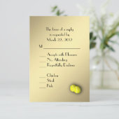 Tennis Gold RSVP met menukeuze (Staand voorkant)
