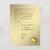 Tennis Gold RSVP met menukeuze (Voorkant / Achterkant)