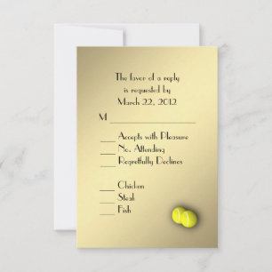 Tennis Gold RSVP met menukeuze Kaartje