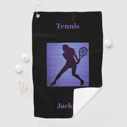 Tennis Golf Handdoek w / Haar naam (Insitu)