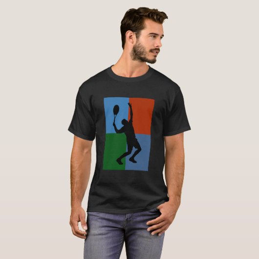 Tennis Grand Slam Courts Serveren T-shirt (Voorkant volledig)