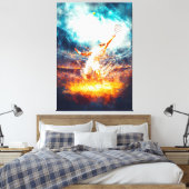 Tennis Grand Slam - Dynamische sportkunst - Kracht Canvas Afdruk (Insitu (Slaapkamer))