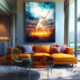 Tennis Grand Slam - Dynamische sportkunst - Kracht Canvas Afdruk