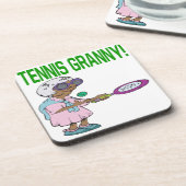 Tennis Granny Bier Onderzetter (Linkerzijde)