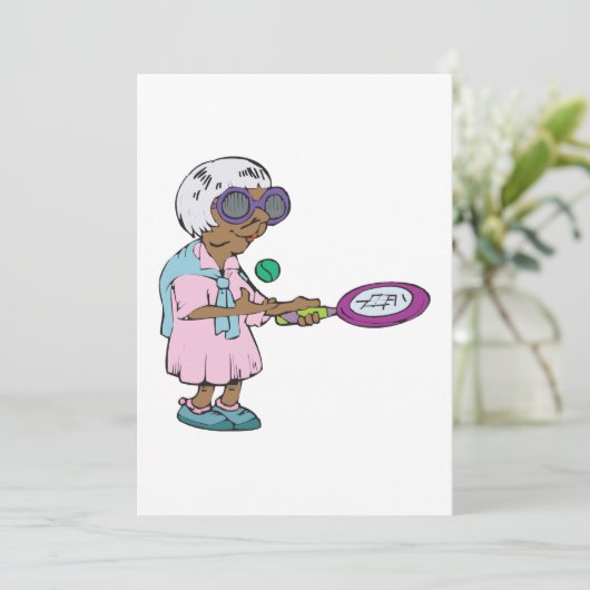 Tennis Granny Kaart (Staand voorkant)
