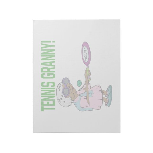 Tennis Granny Notitieblok (Linkerzijde)