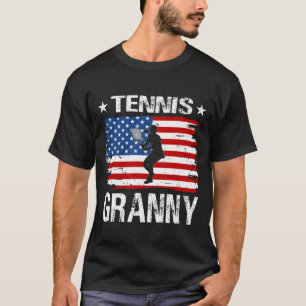 Tennis GRANNY USA Vlag Vaderdag T-shirt