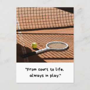 Tennis Grappig Gezegde Citaten Slogan voor Speler Briefkaart