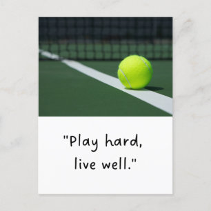 Tennis Grappig Gezegde Citaten Slogan voor Speler Briefkaart