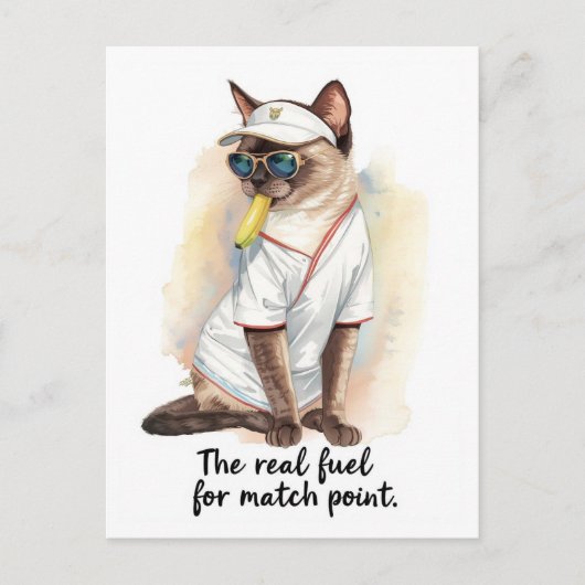 Tennis Grappig Gezegde eten banaan Briefkaart (Voorkant)