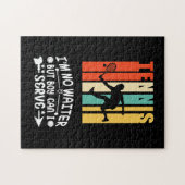 Tennis grappig gezegde quote legpuzzel (Horizontaal)