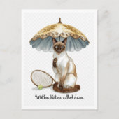 Tennis Grappig Gezegde voor kattenliefhebbers Briefkaart (Voorkant)