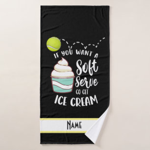 Tennis grappig gezegde voor tennisspeler badhanddoek